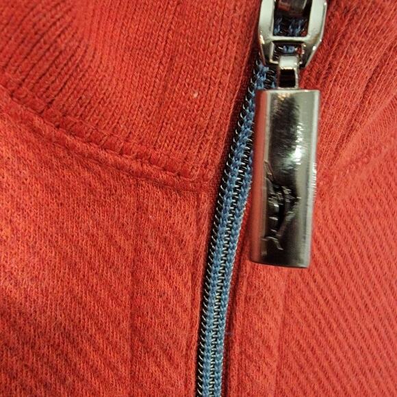 Tommy Bahama Sweater Pullover Men's Fishing Marlin Large Long Sleeve Red Orange - Picture 5 of 11